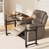 GiftGo Overbed Table with Wheels Rolling Laptop Desk Cart Table