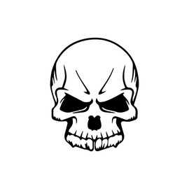 Skeleton Skull Sticker Vinyl Decal Notebook Car Window Laptop 3"x 4" (Black)