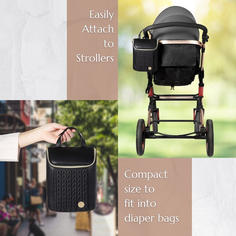 SEWBOO Bolsa térmica para biberones con correas ajustables para adaptarse