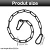 20" Dual-Carabiner Stainless Steel Chain Lock |,Heavy Duty Fence, Pet