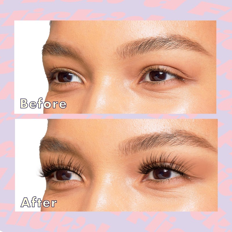 i-ENVY False Lashes Flick'd D-Curl Strip Lashes Volume Bouncy Natural