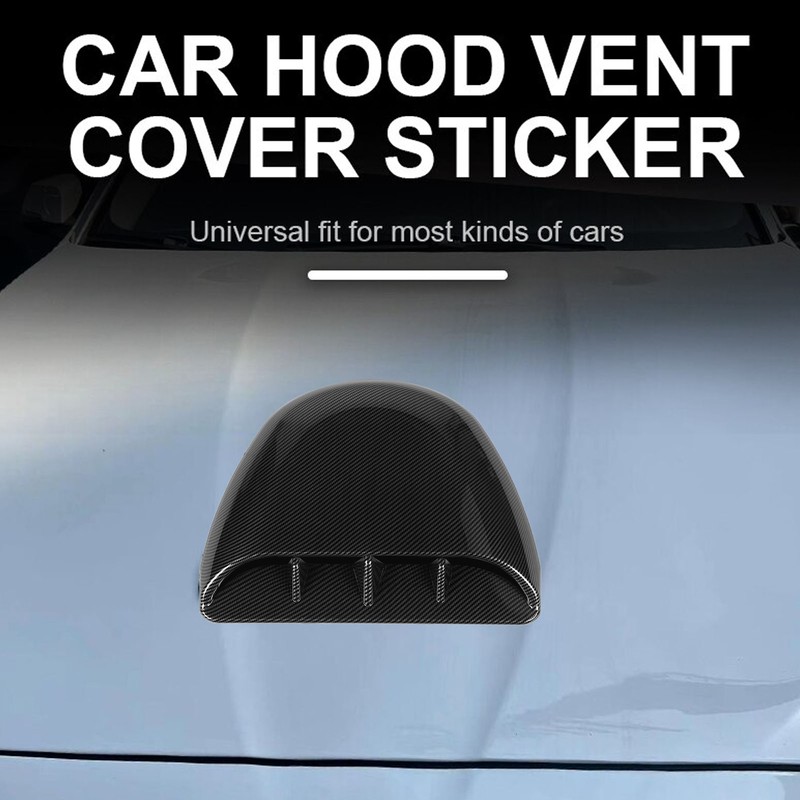 Engine Hood Vent Trim 35.5 X 32cm Carbon Fiber Style