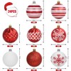 LATERN 24Pcs Christmas Baubles, 6CM Red and White Christmas Ball