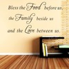 HOMSFOU Family God Home Decor Blessing Amen Quote Wall Decal