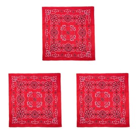 CTM Cotton Giant-Danna Large Bandanas (Pack of 3), Red