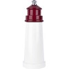 Fletchers' Mill Lighthouse Pepper Mill, White/Red - 6 Inch, Adjustable