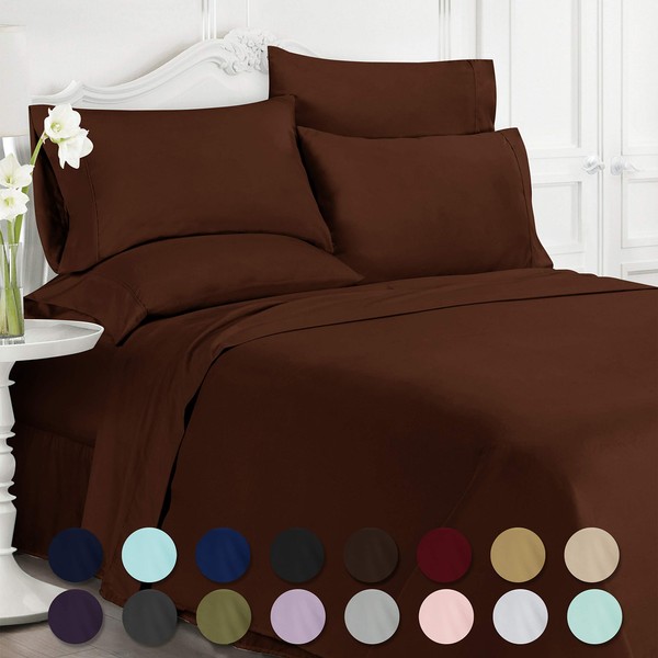 Swift Home Luxury Bedding Collection, Ultra-Soft Brushed Microfiber 6-Piece Bed