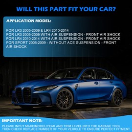 ZumuraAuto Front Air Suspension Strut Fit for Land Rover LR3 2005-2009,for Land Rover LR4 2010-2014,for Range Rover Sport 2005-2013 Replace# RNB501580 RNB000855 RNB000856 RNB000857