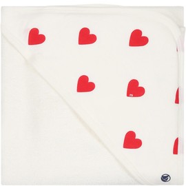 Petit Bateau Baby A0BNM Carre Bain, White/Red, One Size