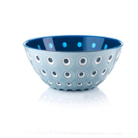 Guzzini Le Murrine 9.8" Bowl - Blue & Azure - 3 Color Technology, Chip Resistant & Unbreakable, Reusable, BPA-Free, Cereal, Soup, Fruits - Mixing Bowl for Kitchen Ingredients