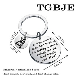 TGBJE French Bulldog Gift Dog Mom Gifts A Wise Woman Getting A French Bulldog and Lived Happily Ever After Dog Owner Present (French Bulldog)