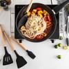 TTSTOIEE Kitchen Utensils Set, 11 Pieces, Wooden Handles, Black