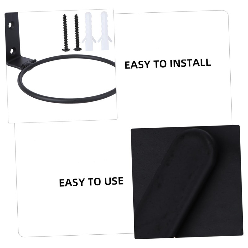 CIYODO 3pcs Wall Mounted Flower Pot Holder Durable Metal Iron