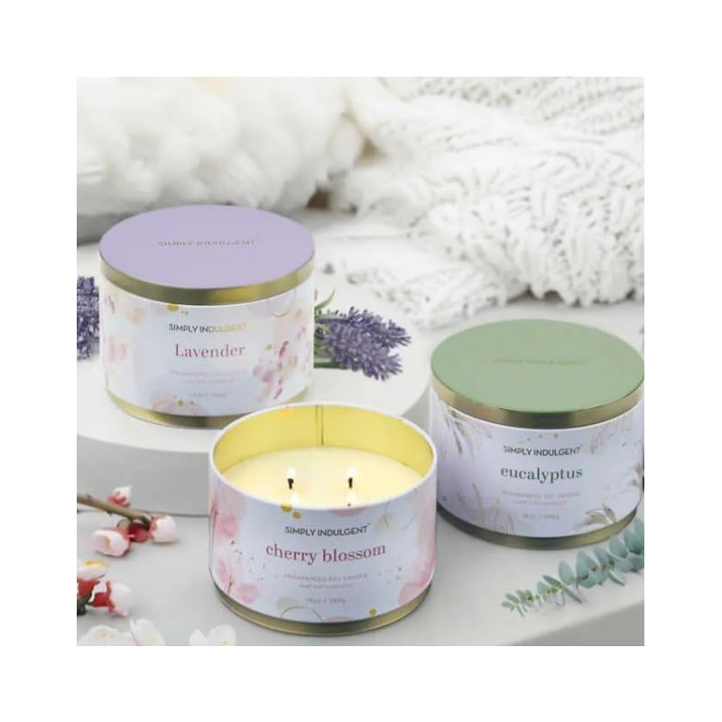 Simply Indulgent 3 Piece Fragranced Candle Set Made with Essential