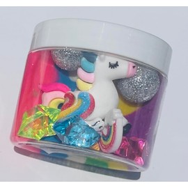 Sensory Play Dough Jar kit Toddlers. One jar of Non-Toxic Air Dry Clay Educational Light Clay Long Lasting for Kids (ONE JAR Unicorn/Rainbow No Glitter)