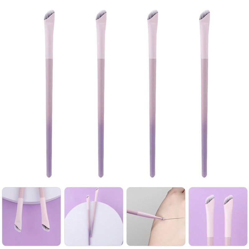 SEWACC 4pcs Eyeliner Brush Fine Angled Eye Liner Brush Angled