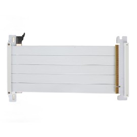 PCIE 4.0 X16 Riser Cable High Speed Flexible Double Sided 180 Degree GPU Extension Cable for RTX 4090 for RX 7900 XT White 30cm / 11.8in