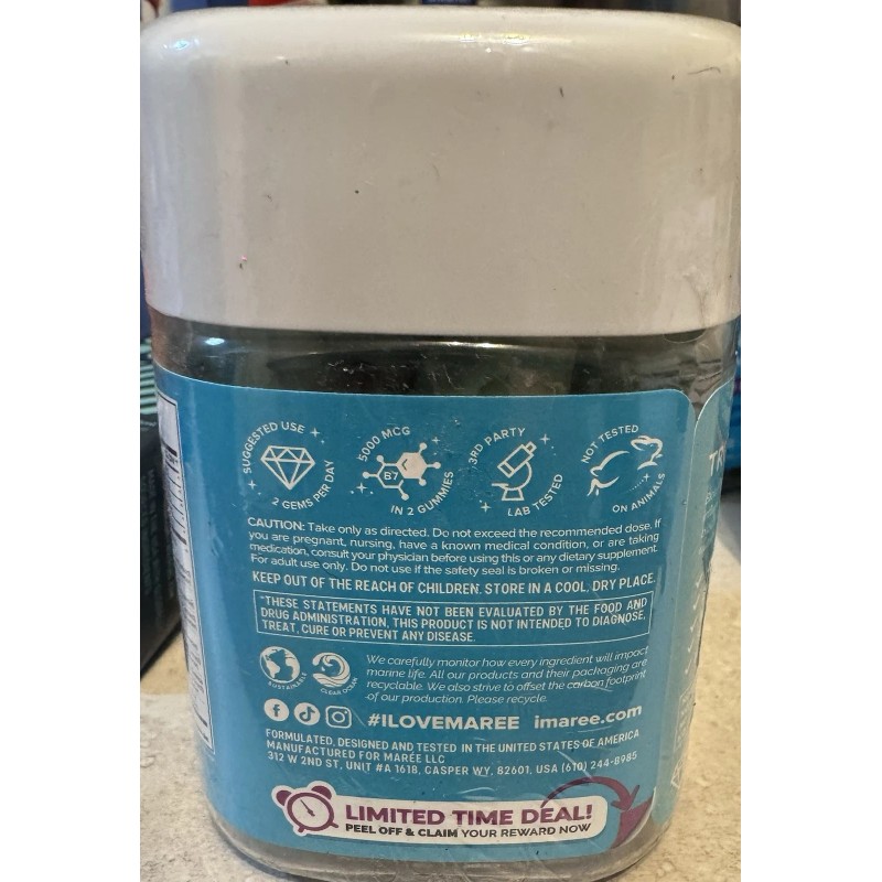 Vitamins Marée Biotin & Collagen Vitamins A·B·C·E. 60,000 MCG Per