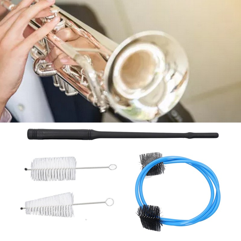 Trumpet Cleaning Kit Mouthpiece Valve Flexible Brush Musical Instrument Maintenance