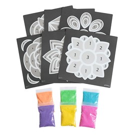 Colorations World of Art - India Rangoli, 6 Designs with Sand - Set of 12
