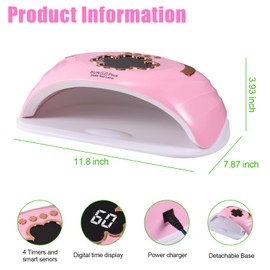 UV LED Nail Lamp for Two Hand, 248W Large Space UV Light for Nails,45 LED Beads and Professional Manicure Nail Lamp with Automatic Sensor (White)