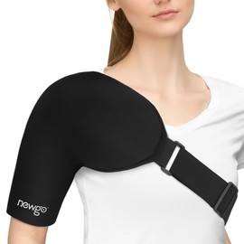 NEWGO Shoulder Ice Pack Wrap for Rotator Cuff and Arm, Ice Therapy Shoulder Ice Pack Gel Cold Wrap for Post Surgery Recovery, Swelling, Tendonitis, Flexible Fit for Men & Women