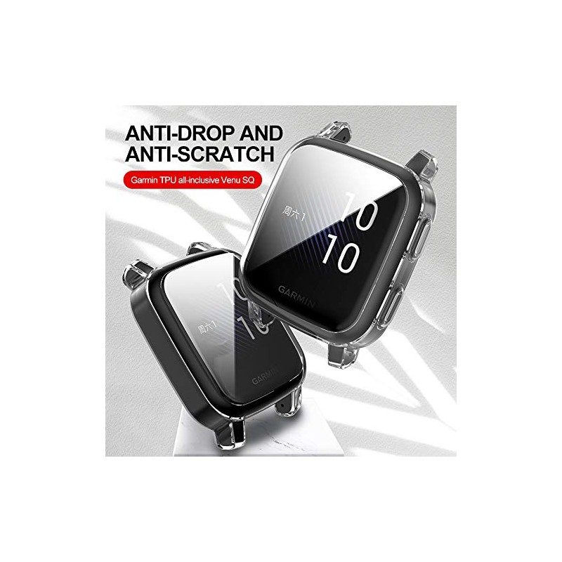 Suoman 3-Pack Screen Protector Case for Garmin Venu Sq/Venu Sq