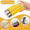 2 Pack Glass Bottles with Lids, 12 Oz Wide Mouth