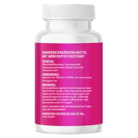 Saint Nutrition Mutterglück – Mönchspfeffer hochdosiert - Agnus Castus 5:1 für Kinderwunsch, schwanger werden - Hormon balance Frauen - Wechseljahre & PMS - Nahrungsergänzungsmittel Frauen, 60 Kapseln