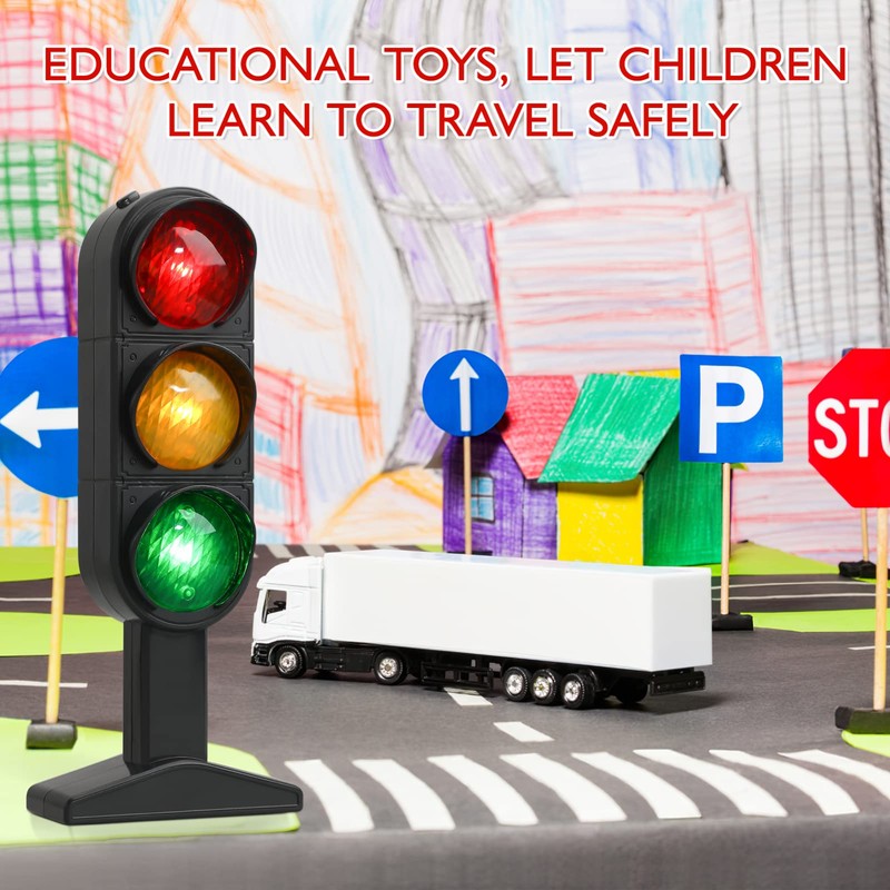 Gadpiparty Toys Traffic Light Signs Toy Traffic Light Lamp with