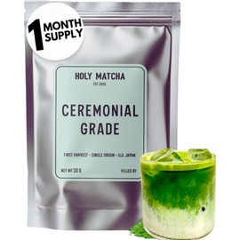HOLY MATCHA Té Verde En Polvo De Origen Japonés (Grado Ceremonial, 1.06 Onzas (Paquete De 1))                                                         