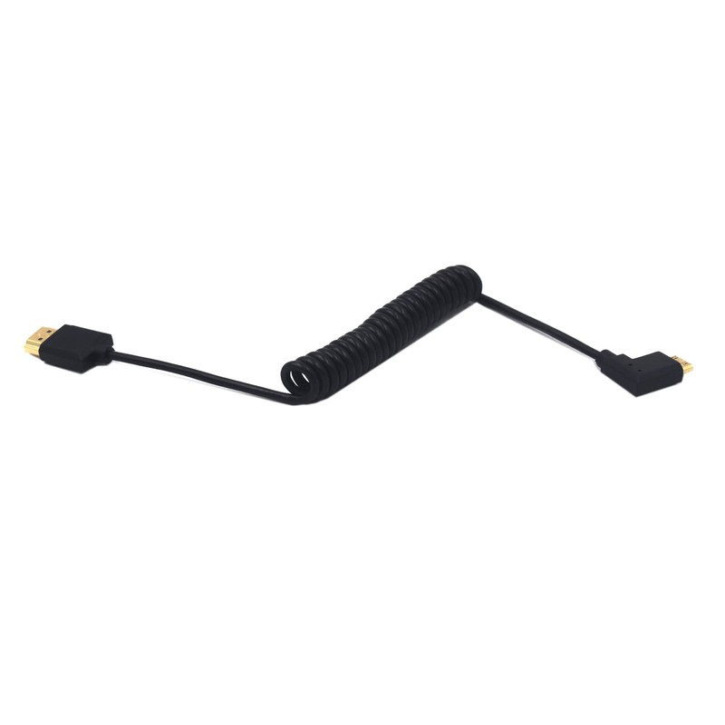 Kework 4ft HDMI 4K Coiled Cable, 90 Degree Right Angle