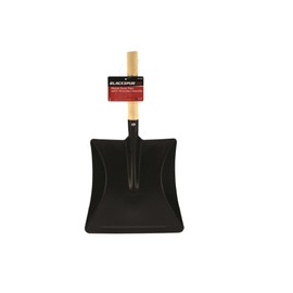 Unibos | Heavy Duty | Traditional Metal Dust Pan | Steal Pan with Wooden Handle | for cleaning floor, lobby, sweeping ash