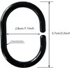 Plastic Shower Curtain Rings Hooks for Bathroom Shower Window Rod
