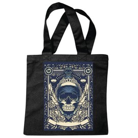 Reifen-Markt Tasche Umhängetasche VINTAGE SKULL BIKERSHIRT GOTHIC BIKE CLUB MC MOTORCYCLE CHOPPER CUSTOM MOTORRAD MOTORRADTREFFEN CLUB TREFFEN Einkaufstasche Schulbeutel Turnbeutel in Schwarz