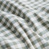 SUSYBAO Green Gingham Duvet Cover Queen 100% Washed Cotton Plaid