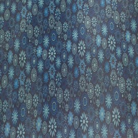 Stoffbook Blue / Light Blue High Quality Outdoor Canvas 600D Small Flowers Cordura Fabric Oxford E328