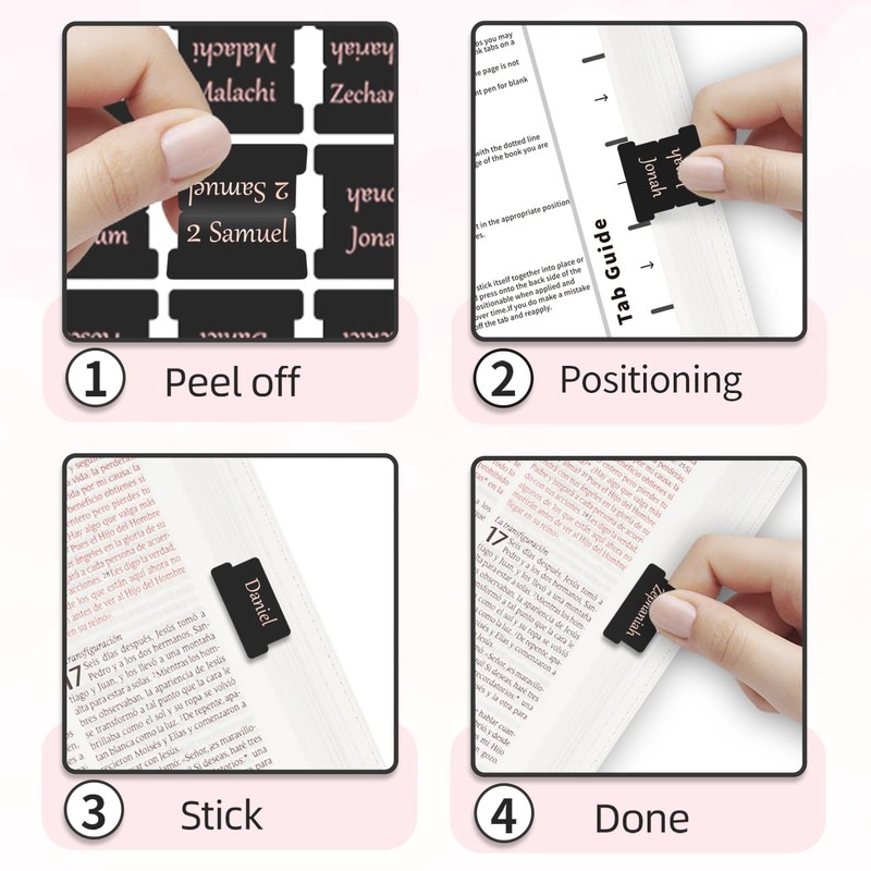 Bible Tabs,Bible Chapter tab,Laminated Bible Tab for Women and Men,for