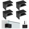 LukLoy 4 Pack Wall to Glass Clamp, F Shape Frameless