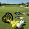 Golf Ball Basket Container Case Bucket with Handle,Holds 50 Balls,Black