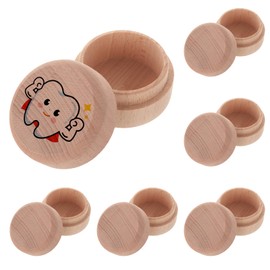 YAYODS 6 Pcs Tooth Fairy Box for Boys and Girls, Wooden Baby Teeth Keepsake Box Tooth Boxes Lost Teeth Tooth Storage Souvenir Holder for Kids, Toddler, Baby Shower Gifts