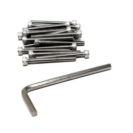 iexcell 25 Pcs M5 x 50mm Thread Pitch 0.8 mm Stainless Steel 304 Hex Socket Head Cap Screws Bolts Kit