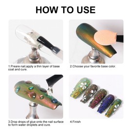 Major Dijit 8ml/Bottle Water Droplet Nails Gel Nail Polish Soak Off UV LED Nail Gel Polish Nail Art Design (B)
