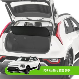 Liizoo Cargo Cover for 2023 2024 Kia NIRO Trunk Cover for NIRO Hybrid Accessories Rear Trunk Security Cover Shielding Shade, Black