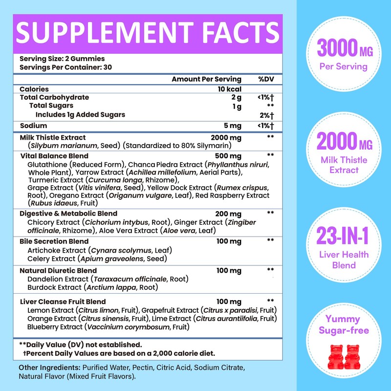 Liver Support Gummies, 120 Count