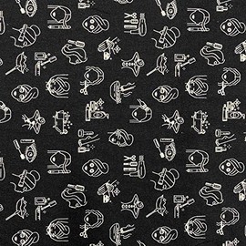 Kt KILOtela - Sold by the Metre Patchwork - Digital Print - 100% Cotton - 140 cm Wide - Choice of Length 50 in 50 cm | Body Care - Black