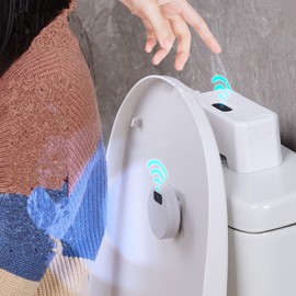 Automatic Toilet Flusher, 2023 Upgraded Touchless Toilet Flush Kit, Hands Free External Infrared Sensor Toilet Flusher, Waterproof Flusher for Toilets for Home and Public Use (1 SET)