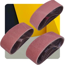 Tonmp 15 PCS 3" x 24" Premium Sanding Belts - 5 Each of 40 80 120 Grit Aluminum Oxide Sanding Belts For Belt sander (3x24 inch)