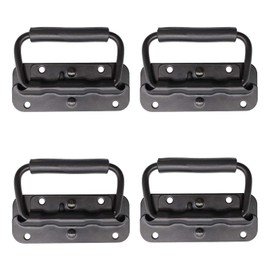 ZTMAKYLH Set of 4 Hardware Boxes Handle, Stainless Steel Box Handle, Box Handle, Flightcase Handle, Folding Handles, Replacement and Installation of the Handle for Tool Boxes or Storage Boxes