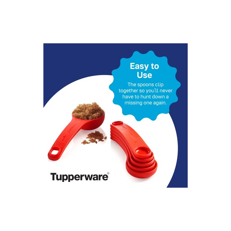 TUPPERWARE Juego de 6 tazas medidoras + 6 cucharas, apto